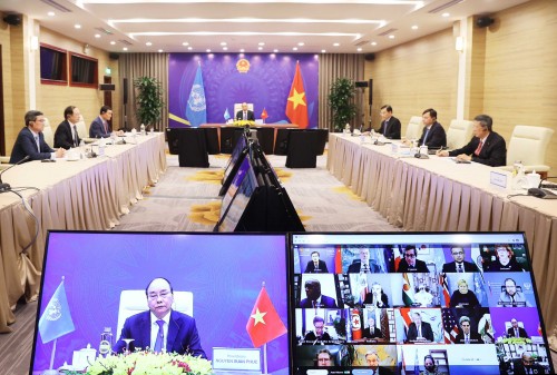Thủ tướng Chính phủ Nguyễn Xuân Phúc dự phiên Thảo luận mở Cấp cao trực tuyến của Hội đồng Bảo an Liên hợp quốc - ảnh 2