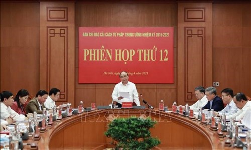 Chủ tịch nước Nguyễn Xuân Phúc chủ trì Phiên họp thứ 12 Ban Chỉ đạo Cải cách tư pháp Trung ương - ảnh 1