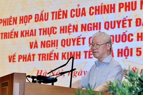 Tổng Bí thư Nguyễn Phú Trọng: Chính phủ tổ chức bộ máy tinh gọn, hoạt động hiệu lực để phát triển bền vững - ảnh 2