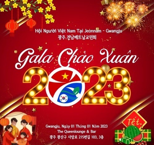 Hội người Việt Nam tại Jeonnam-Gwangju, Hàn Quốc tổ chức Gala chào xuân Quý Mão 2023 - ảnh 1