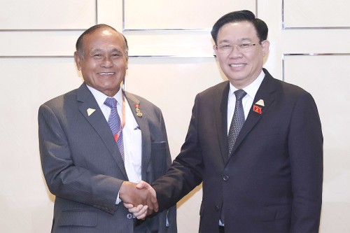 Chủ tịch Quốc hội gặp Phó Chủ tịch Thượng viện Campuchia - ảnh 1