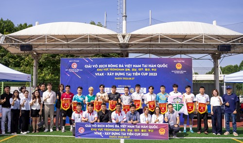 Tưng bừng ngày hội bóng đá của người Việt Nam tại khu vực Đông Nam Hàn Quốc - ảnh 1
