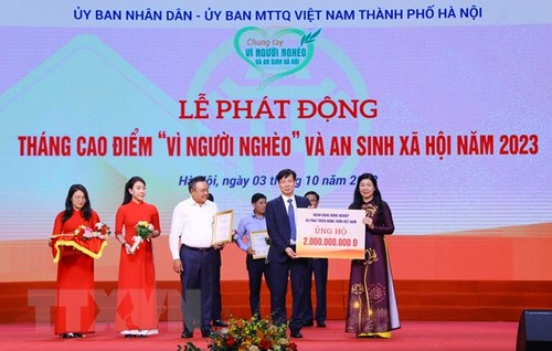 Hà Nội phát động Tháng cao điểm “Vì người nghèo và an sinh xã hội” năm 2023 - ảnh 1