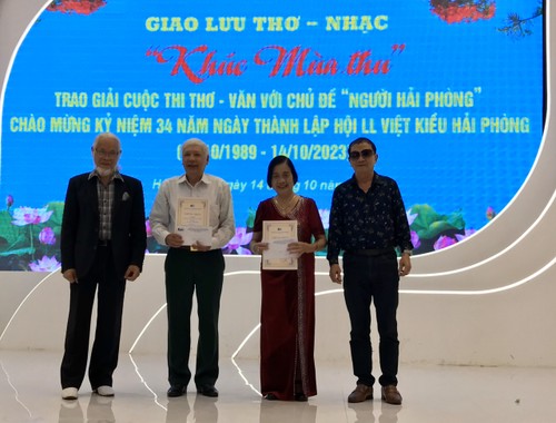 Hội Liên lạc Việt kiều Hải Phòng trao giải cuộc thi thơ -văn với chủ đề “Người Hải Phòng“ - ảnh 8