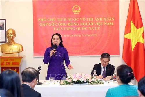 Phó Chủ tịch nước Võ Thị Ánh Xuân gặp gỡ cộng đồng người Việt Nam tại Na Uy - ảnh 1