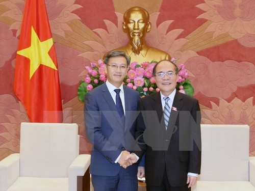 Спикер вьетнамского парламента принял посла Лаоса - ảnh 1