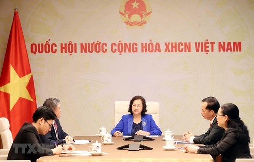 Vietnamese, Lao National Assembly leaders hold phone talks - ảnh 1