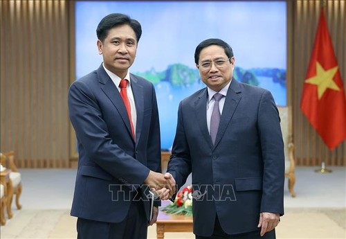 Thủ tướng Phạm Minh Chính tiếp Bộ trưởng Tư pháp Lào Phayvy Siboualypha - ảnh 1