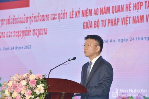 Tiếp tục củng cố, phát triển toàn diện quan hệ hợp tác của ngành Tư pháp hai nước Việt Nam - Lào - ảnh 1