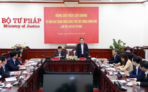 Phó Thủ tướng Trần Lưu Quang: Nâng cao chất lượng các dự án luật, nghị định - ảnh 1
