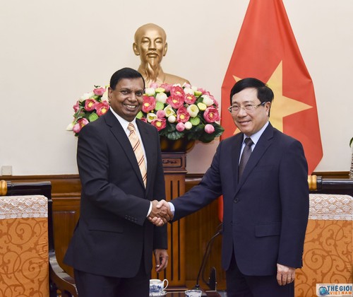 越南政府副总理兼外长范平明会见斯里兰卡驻越大使普拉萨纳 - ảnh 1