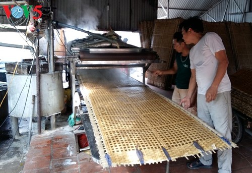 El oficio de elaborar tallarines de maranta en la aldea de Cu Da  - ảnh 1