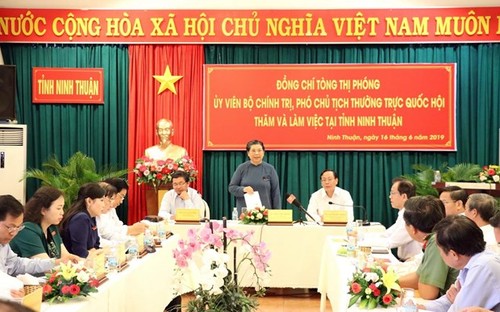 Vicepresidenta parlamentaria trabaja con autoridades de Ninh Thuan - ảnh 1