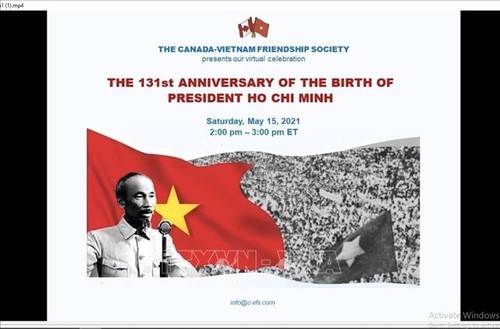 Celebran en Canadá seminario virtual sobre vida revolucionaria del presidente Ho Chi Minh - ảnh 1