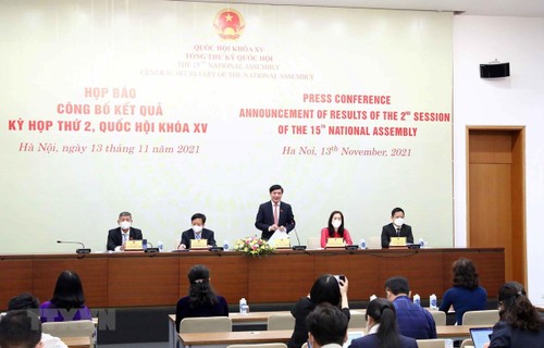 Conferencia de prensa sobre resultados del segundo periodo de sesiones del Parlamento de XV legislatura - ảnh 1