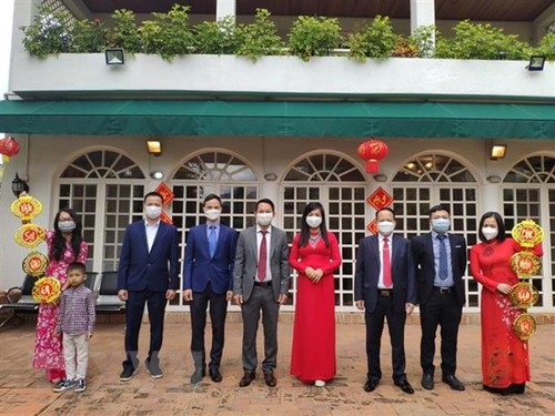 Vietnamitas residentes en Corea del Sur y Venezuela celebran el Tet 2022 - ảnh 1