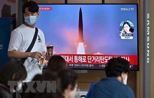 Corea del Norte lanza dos misiles balísticos de corto alcance - ảnh 1