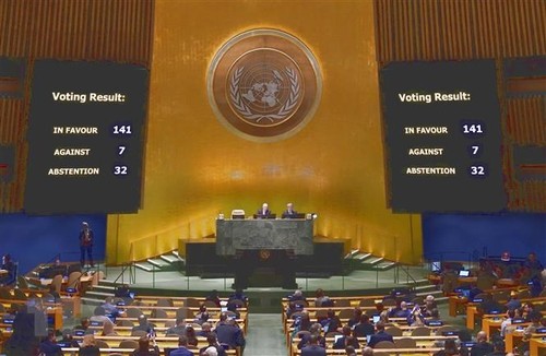 ONU pide un alto el fuego para el conflicto ruso-ucraniano - ảnh 1