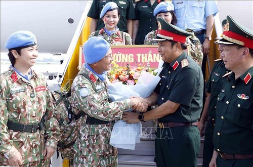 Segundo grupo de ingenieros militares vietnamitas llega a Abyei en su misión de mantenimiento de paz - ảnh 1