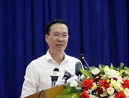  Presidente de Vietnam se reúne con votantes de Da Nang   - ảnh 1