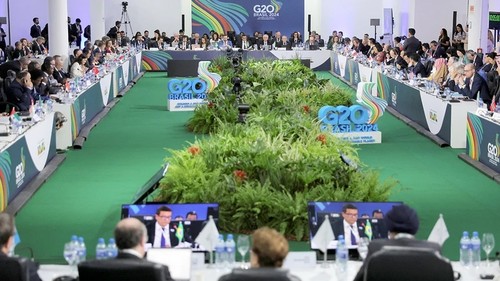 Reunión de Ministros de Finanzas del G20 en Brasil acaba sin declaración conjunta - ảnh 1