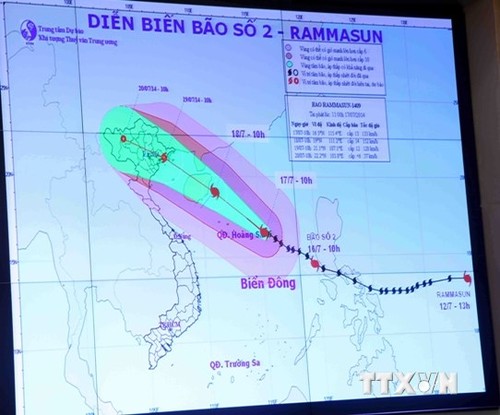 Northern Vietnam gets ready for typhoon Rammasun - ảnh 1