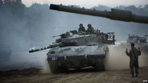 Israelische Armee führt Manöver an der Grenze zu Gaza - ảnh 1