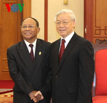 KPV-Generalsekretär Nguyen Phu Trong empfängt kambodschanischen Parlamentspräsident  - ảnh 1