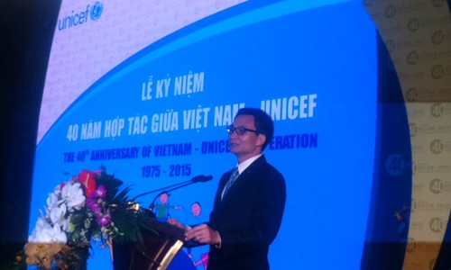 Feier zum 40. Jubiläum der Zusammenarbeit zwischen Vietnam und UNICEF - ảnh 1