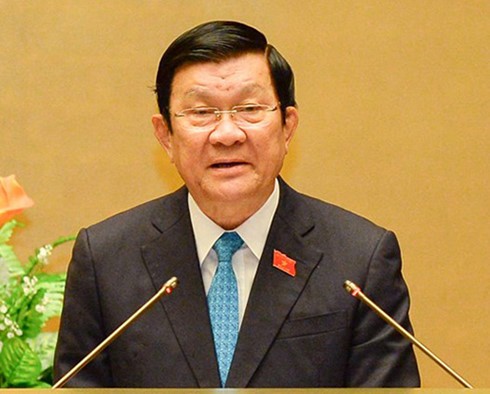 Parlamentssitzung: Vorlage über die Entlassung des Staatspräsidenten Truong Tan Sang - ảnh 1