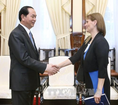 Staatspräsident Tran Dai Quang trifft Israels Botschafterin Meirav Eilon Shahar - ảnh 1