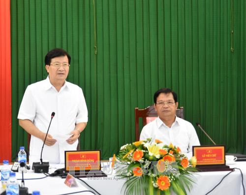 Vizepremierminister Trinh Dinh Dung besucht Provinz Quang Ngai - ảnh 1