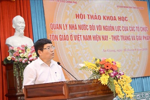 Verstärkung der Staatsverwaltung und der Ressourcen religiöser Organisationen in Vietnam  - ảnh 1