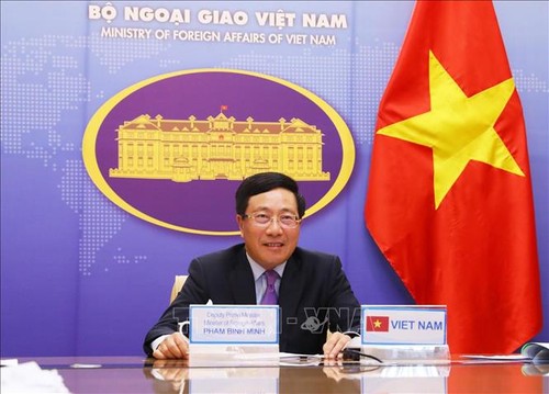 Vizepremierminister Pham Binh Minh nimmt an der Onlinekonferenz der Außenminister der G20 teil - ảnh 1