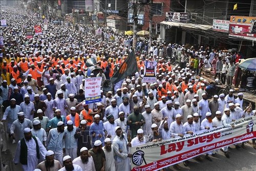 Zehntausende Muslime weltweit protestieren gegen Frankreich - ảnh 1