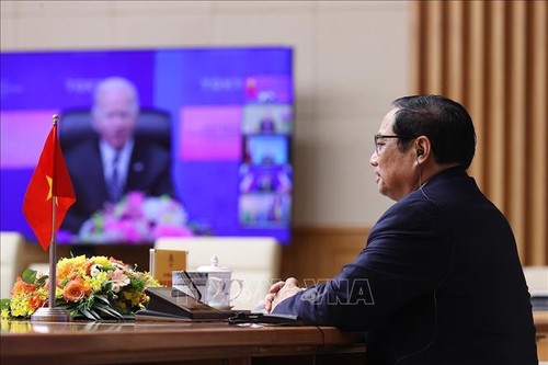 Premierminister Pham Minh Chinh nimmt an Feier zum Start der Diskussion über Indo-Pazifik-Wirtschaftsrahmen teil - ảnh 1
