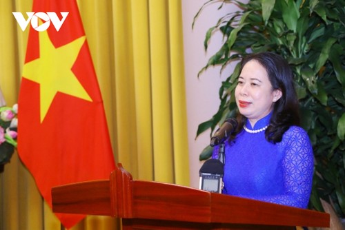 Vizestaatspräsidentin Vo Thi Anh Xuan emfängt Delegation der Menschen mit Verdiensten aus Binh Dinh - ảnh 1