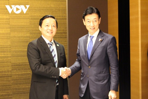Vizepremierminister Tran Hong Ha trifft Spitzenpolitiker Japans - ảnh 1