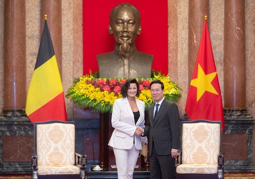 Staatspräsident Vo Van Thuong empfängt die Präsidentin des belgischen Senats Stéphanie D'Hose - ảnh 1