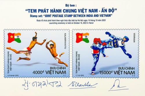 Herausgabe der Briefmarkenserie über Kultur Vietnams und Indiens  - ảnh 1