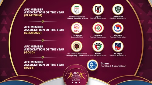 VFF steht in Top 3 der Nominierung für Diamanten-Preis für AFC-Mitgliedverbände - ảnh 1