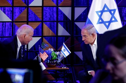 US-Präsident und Israels Premierminister erörtern über die Lage im Gazastreifen - ảnh 1