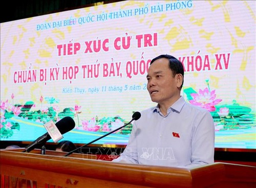 Vizepremierminister Tran Luu Quang trifft Wähler der Stadt Hai Phong - ảnh 1