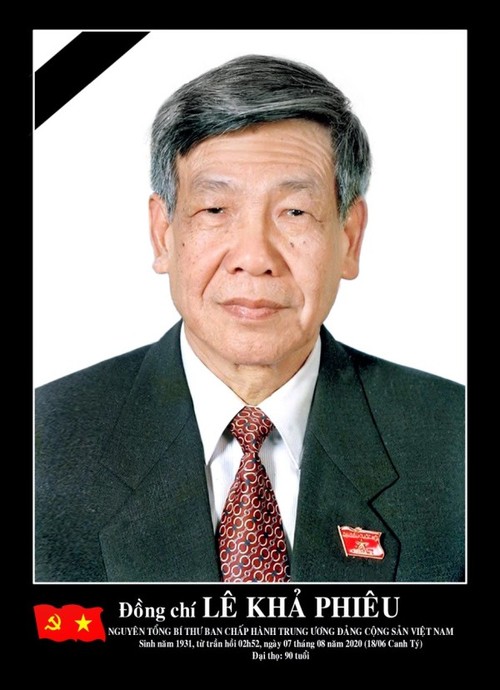 State funeral for former Party chief Le Kha Phieu to be held August 14-15 - ảnh 1