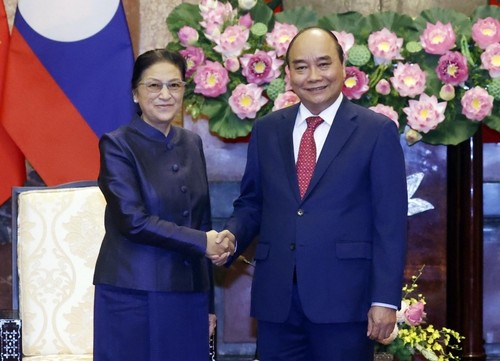 Vietnamese leaders receive Lao Vice President - ảnh 1