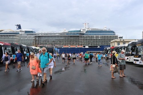 Luxury cruise ship brings 3,000 tourists to central localities  ​ - ảnh 1