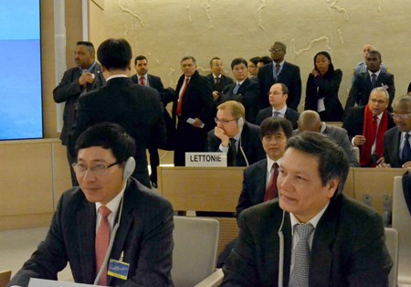 เวียดนามเข้าร่วมการประชุมครั้งที่25สภาสิทธิมนุษยชน ณ เจนีวา - ảnh 1