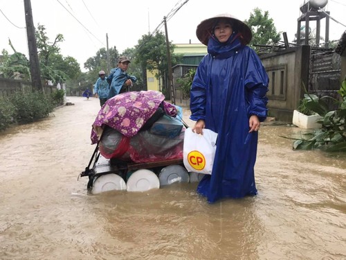 ซีพีเวียดนามร่วมใจช่วยเหลือพี่น้องประชาชนที่ประสบภัยในภาคกลางของเวียดนาม - ảnh 21