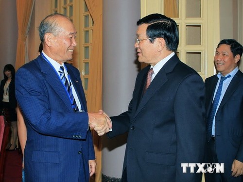 President Sang receives Vice President of Japan’s International Friendship Exchange Council  - ảnh 1