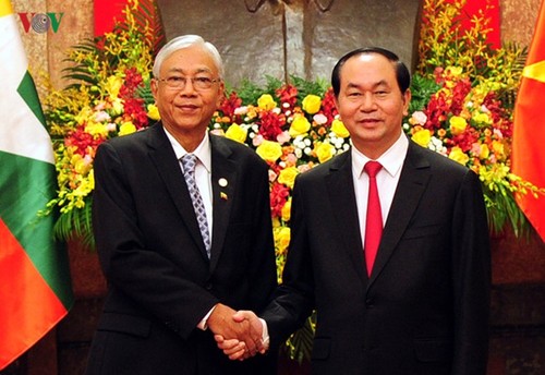 缅甸总统吴廷觉圆满结束对越南的国事访问 - ảnh 1